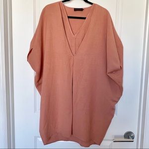 HATCH Maternity Blush Linen Caftan Dress